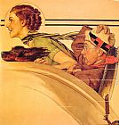Norman Rockwell Wall Art - Couple in Rumble Seat